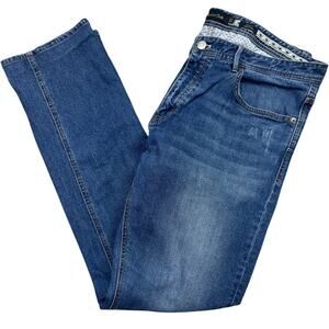 Massimo Dutti Men's Jeans Size W36 x L32 Slim Fit Blue Denim Zip Fly
